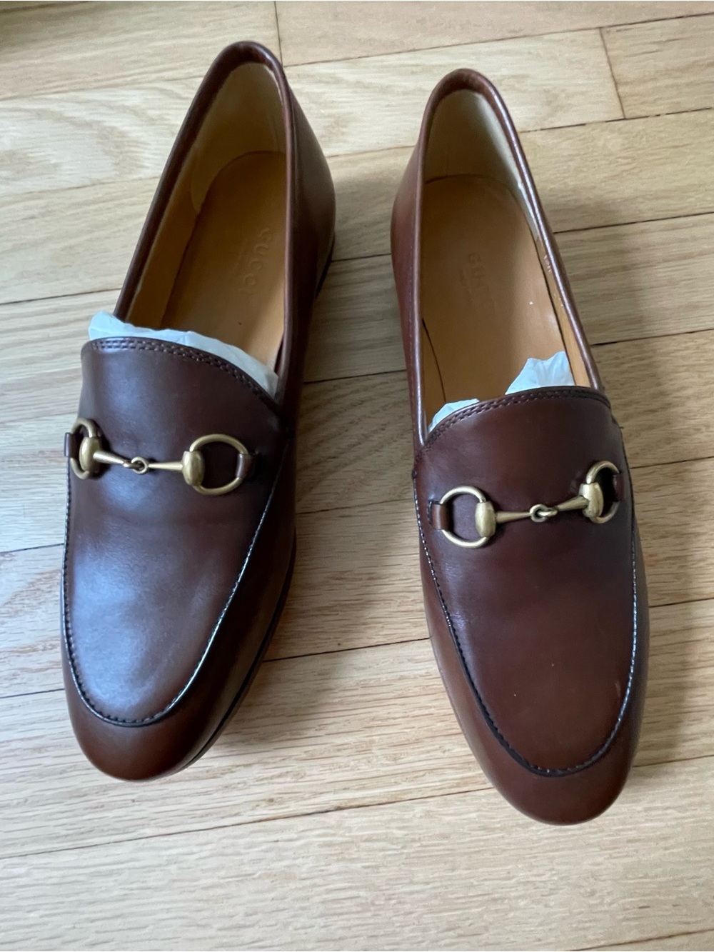 Gucci Brown Horsebit Loafers with Gold Hardware NIB (Sz 36.5) - Picture 2 of 13